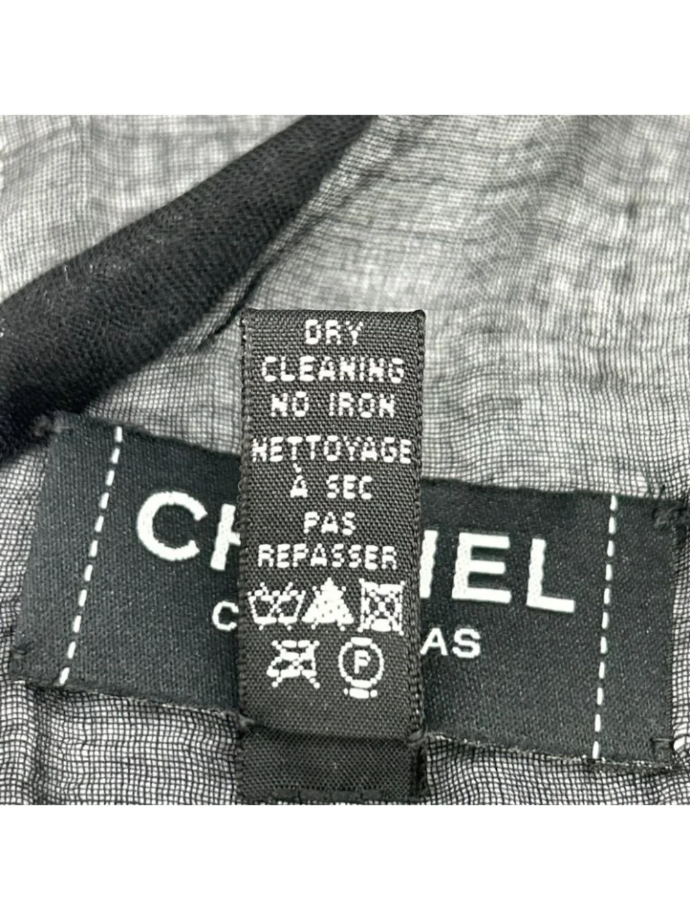 Chanel Christmas CC Logo Embroidered Cashmere Blend Shawl Scarf